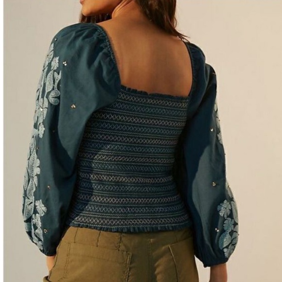 Anthropologie Smocked Blouse - Picture 7 of 9